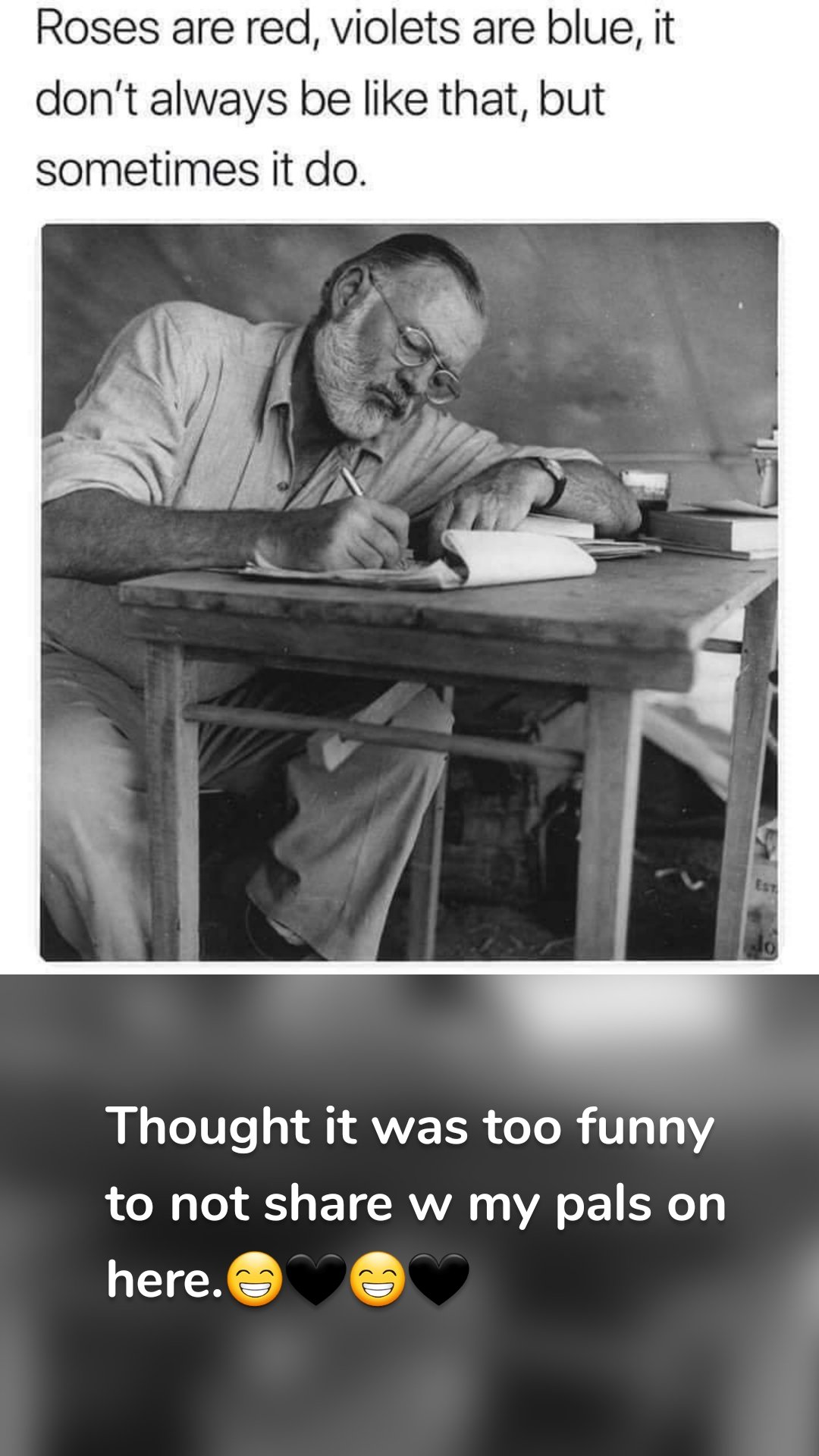 Thought it was too funny to not share w my pals on here.😁🖤😁🖤