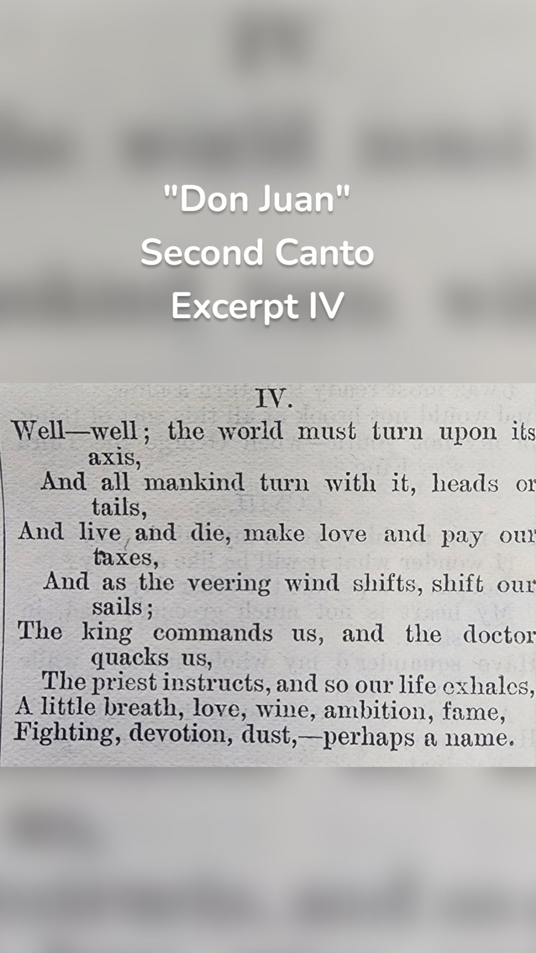 "Don Juan"
Second Canto
Excerpt IV